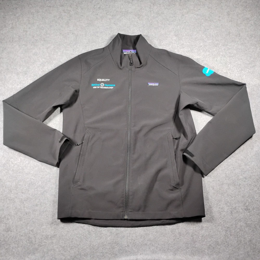Patagonia Adze Softshell Men's Black Jacket Salesforce Tech Corporate Size M